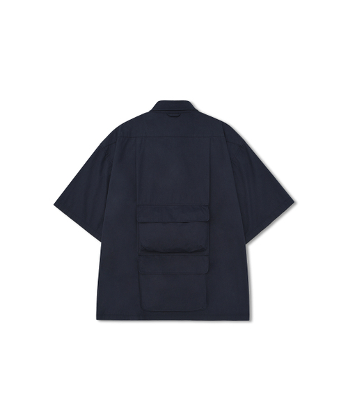 ANGLAN(アングラン)の「Slather Utility Pocket Half Shirt - Navy(シャツ/ブラウス・メンズ・その他・ONE SIZE)」の9枚目の写真