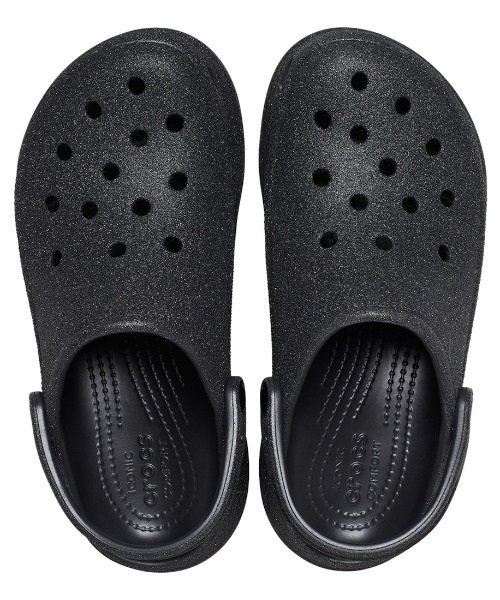 crocs（クロックス）の「クロックス crocs Classic Glitter ClgW Blk（サンダル・レディース・ブラック・23.0cm/22.0cm/21.0cm/25.0cm/24.0cm）」の7枚目の写真