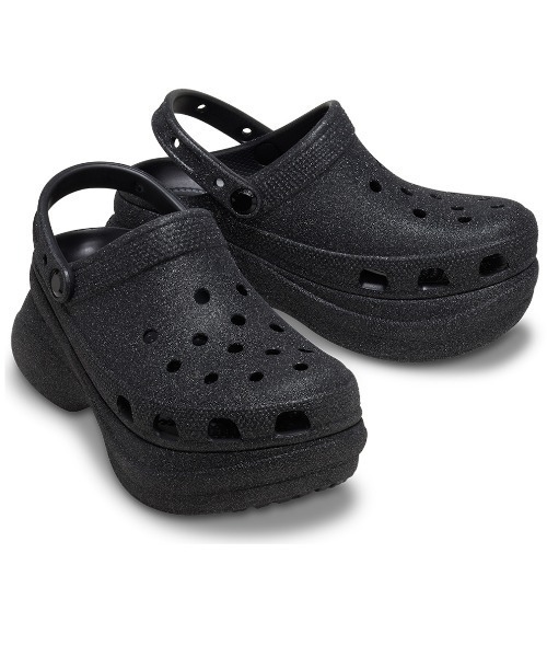 crocs（クロックス）の「クロックス crocs Classic Glitter ClgW Blk（サンダル・レディース・ブラック・23.0cm/22.0cm/21.0cm/25.0cm/24.0cm）」の6枚目の写真