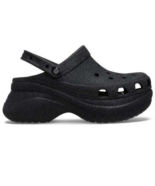 crocs（クロックス）の「クロックス crocs Classic Glitter ClgW Blk（サンダル・レディース・ブラック・23.0cm/22.0cm/21.0cm/25.0cm/24.0cm）」の4枚目の写真
