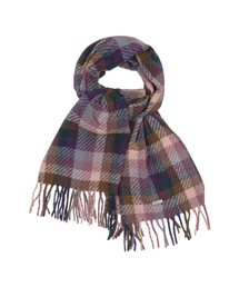 THECOLDESTMOMENT | TCM mini logo check heavy muffler (purple/pink)(マフラー)