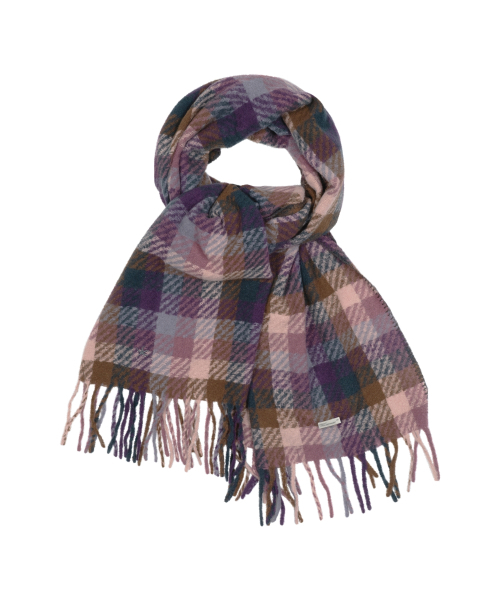 THECOLDESTMOMENT（ザコールデストモーメント）の「TCM mini logo check heavy muffler (purple/pink)（マフラー・レディース・その他・ONE SIZE）」の2枚目の写真