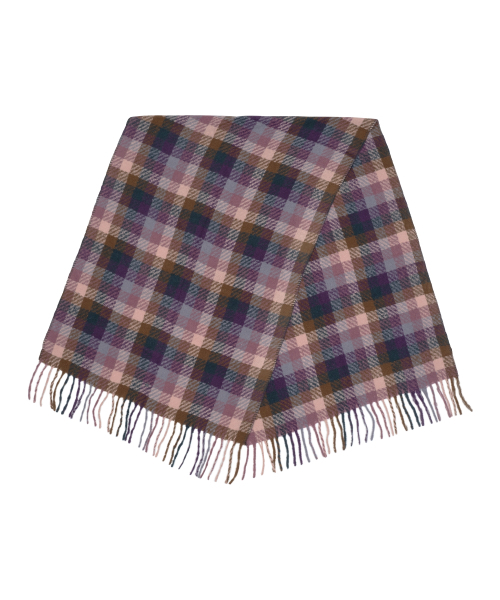 THECOLDESTMOMENT（ザコールデストモーメント）の「TCM mini logo check heavy muffler (purple/pink)（マフラー・レディース・その他・ONE SIZE）」の3枚目の写真