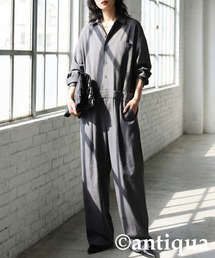 antiqua（アンティカ）の「ワイドシルエット オールインワン（つなぎ/オールインワン）」