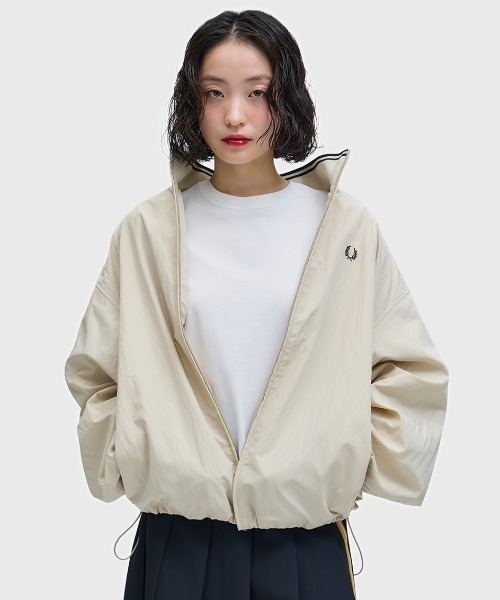 FRED PERRY（フレッドペリー）の「Zip Through Jacket／ジップスルージャケット（その他アウター・レディース・ブラック/オートミール・8/10）」の2枚目の写真