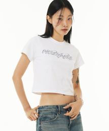 ETHNIC MELT CROP TEE (WHITE)