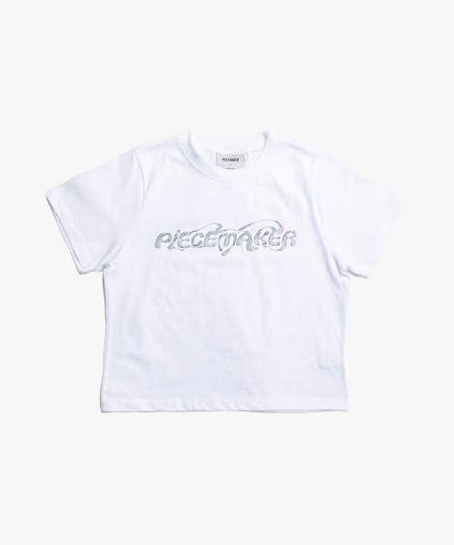 PIECEMAKER（ピースメーカー）の「ETHNIC MELT CROP TEE (WHITE)（Tシャツ/カットソー・レディース・その他・FREE）」の2枚目の写真