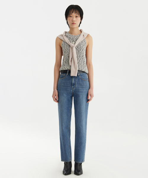 YOUTH(ユース)の「Straight Denim Pants (W) - Medium Blue(デニムパンツ・レディース・その他・M/L/S)」の2枚目の写真