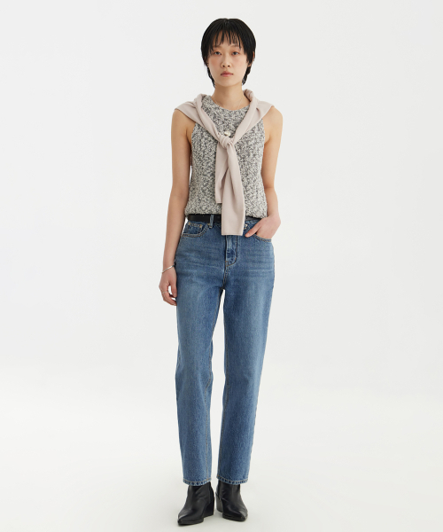 YOUTH(ユース)の「Straight Denim Pants (W) - Medium Blue(デニムパンツ・レディース・その他・M/L/S)」の3枚目の写真