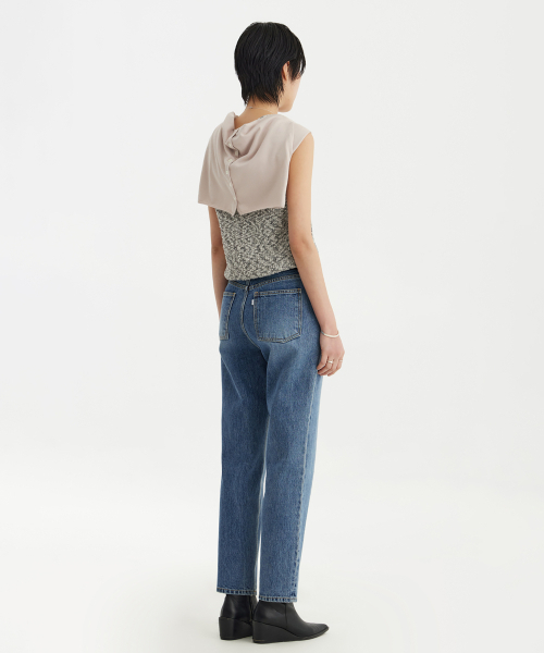 YOUTH(ユース)の「Straight Denim Pants (W) - Medium Blue(デニムパンツ・レディース・その他・M/L/S)」の5枚目の写真