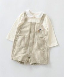 BRANSHES | 【ベビー】サロペットドッキング風長袖カバーオール(ロンパース)