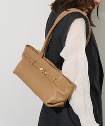 【AULENTTI】ベルト金具 ロングハンドルバッグ DI-3886-DO
