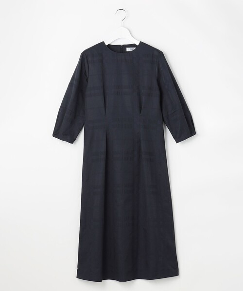 J.PRESS Ladies(J.プレス レディス)の「ブロックチェックジャガード ワンピース(ワンピース・レディース・ネイビー系3/ブラック系3・XS)」の10枚目の写真