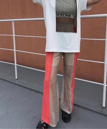 ENCLOSURE（エンクロージャー）の「【ENCLOSURE】Double square mesh flare pants（その他パンツ）」