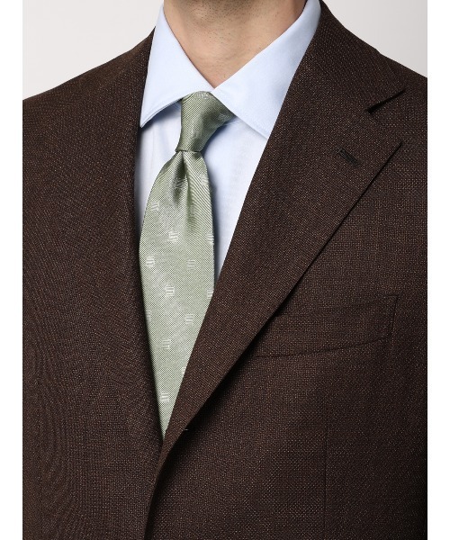 SUIT SQUARE(スーツスクエア)の「ジャケット CANONICO ウールメッシュ 織柄(テーラードジャケット・メンズ・ブラウン/ネイビー・165cm-普通(A体)/170cm-普通(A体)/170cm-ややがっしり(AB体)/175cm-普通(A体)/175cm-ややがっしり(AB体)/180cm-ややがっしり(AB体))」の8枚目の写真