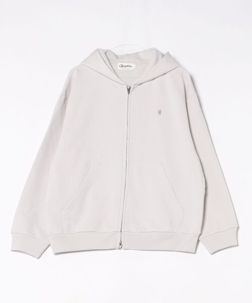 GYMPHLEX（ジムフレックス）の「Gymphlex | コットンテリー ZIPパーカー（パーカー・メンズ・ライトグレー/チャコール・M/L）」の2枚目の写真