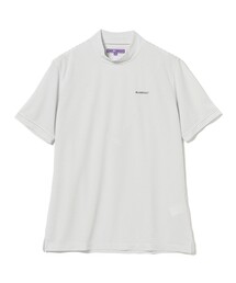 PURPLE LABEL / ジャカードボーダー モックネックシャツ