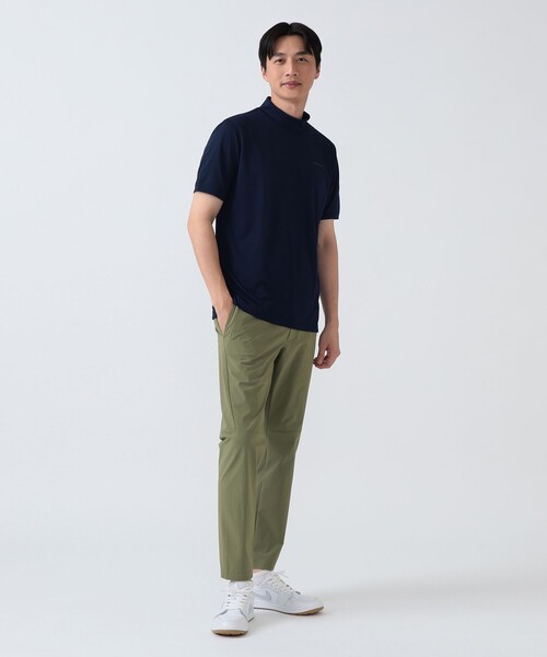 BEAMS GOLF(ビームスゴルフ)の「PURPLE LABEL / ジャカードボーダー モックネックシャツ(スウェット・メンズ・グレー/ネイビー/ブルー・MEDIUM/SMALL/X-LARGE/LARGE)」の20枚目の写真