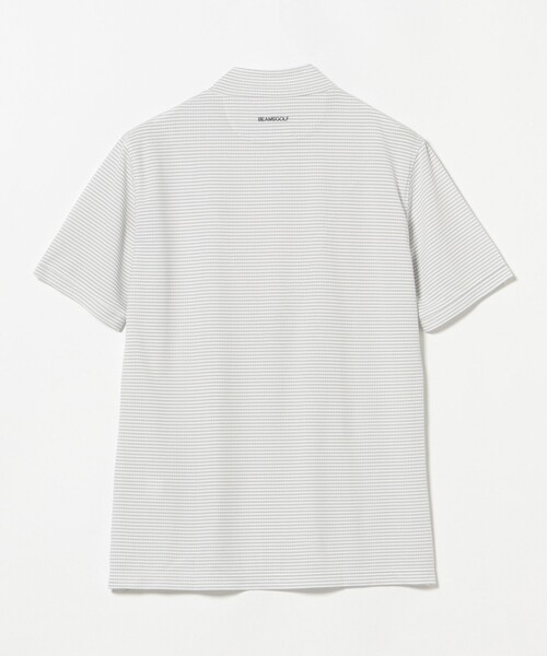 BEAMS GOLF(ビームスゴルフ)の「PURPLE LABEL / ジャカードボーダー モックネックシャツ(スウェット・メンズ・グレー/ネイビー/ブルー・MEDIUM/SMALL/X-LARGE/LARGE)」の8枚目の写真