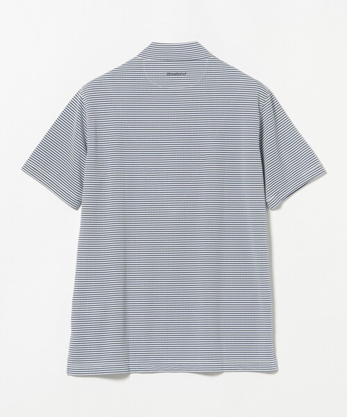 BEAMS GOLF(ビームスゴルフ)の「PURPLE LABEL / ジャカードボーダー モックネックシャツ(スウェット・メンズ・グレー/ネイビー/ブルー・MEDIUM/SMALL/X-LARGE/LARGE)」の11枚目の写真