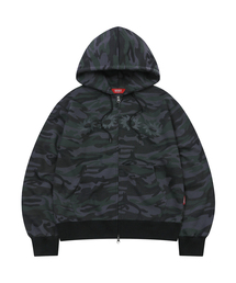 Solaris Camo Hoodie Zip Up Black
