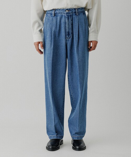 ADAM ET ROPE'（アダムエロペ）の「ワイド イージー ブリーチ デニムパンツ / ADAM ET ROPE' JEANS -GRID-（デニムパンツ・メンズ・ブルー系その他4・M/L）」の3枚目の写真