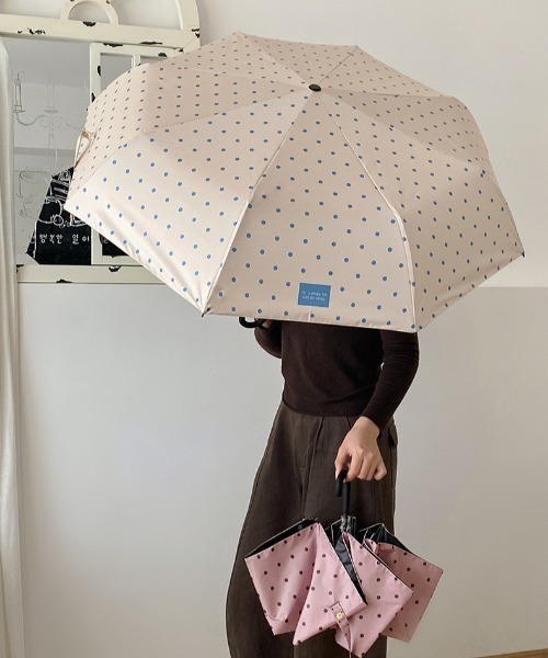 Made in I（メイドインアイ）の「ミルキードット晴雨折りたたみ傘（折りたたみ傘・レディース・ホワイト/ブラック/アイボリー/ピンク/ブラウン/ミント/グレー/ブラウン系その他・FREE）」の18枚目の写真