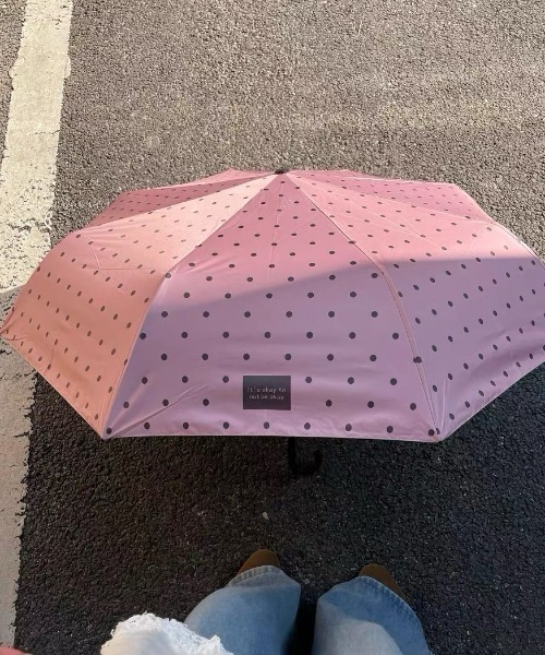 Made in I（メイドインアイ）の「ミルキードット晴雨折りたたみ傘（折りたたみ傘・レディース・ホワイト/ブラック/アイボリー/ピンク/ブラウン/ミント/グレー/ブラウン系その他・FREE）」の12枚目の写真
