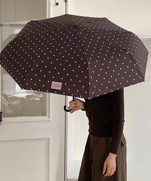 Made in I（メイドインアイ）の「ミルキードット晴雨折りたたみ傘（折りたたみ傘・レディース・ホワイト/ブラック/アイボリー/ピンク/ブラウン/ミント/グレー/ブラウン系その他・FREE）」の13枚目の写真