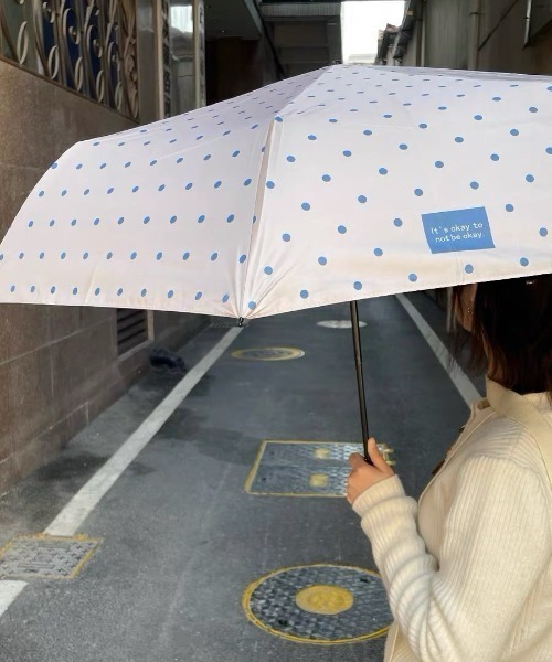 Made in I（メイドインアイ）の「ミルキードット晴雨折りたたみ傘（折りたたみ傘・レディース・ホワイト/ブラック/アイボリー/ピンク/ブラウン/ミント/グレー/ブラウン系その他・FREE）」の15枚目の写真