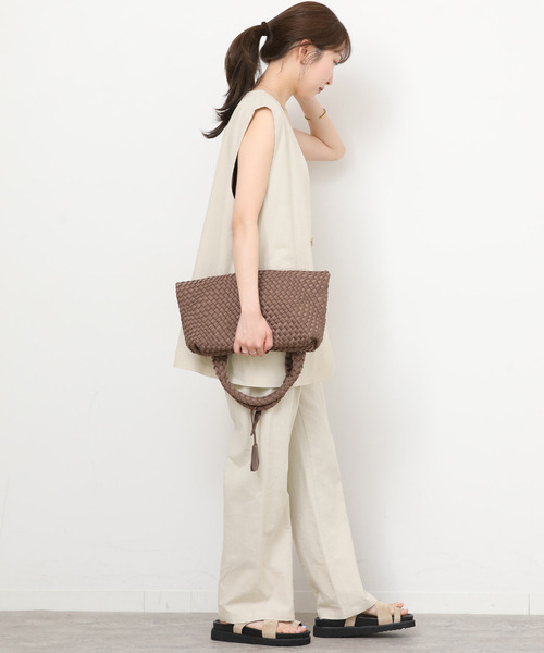 JOURNAL STANDARD relume（ジャーナルスタンダード　レリューム）の「［手洗い可］リネンフィールノーカラージレ（ベスト・レディース・ブラック/ベージュ・FREE）」の21枚目の写真