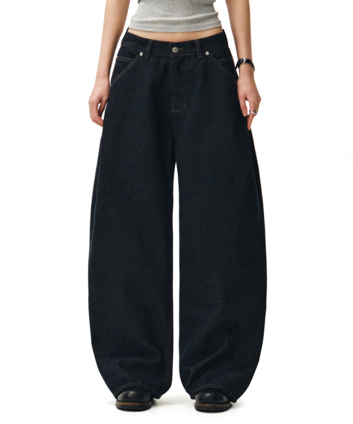 DECET WOMEN(デケット ウーマン)の「Cinchback Barrel Wide Leg Jeans DCWPT022CPINDIGO(デニムパンツ・レディース・その他・X-SMALL/SMALL/MEDIUM/LARGE)」の10枚目の写真