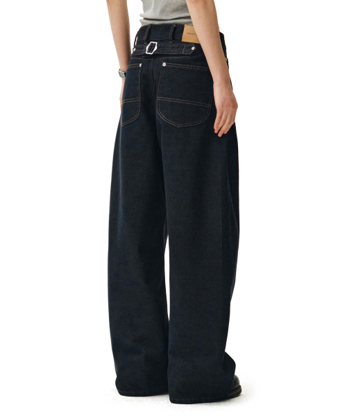 DECET WOMEN(デケット ウーマン)の「Cinchback Barrel Wide Leg Jeans DCWPT022CPINDIGO(デニムパンツ・レディース・その他・X-SMALL/SMALL/MEDIUM/LARGE)」の12枚目の写真