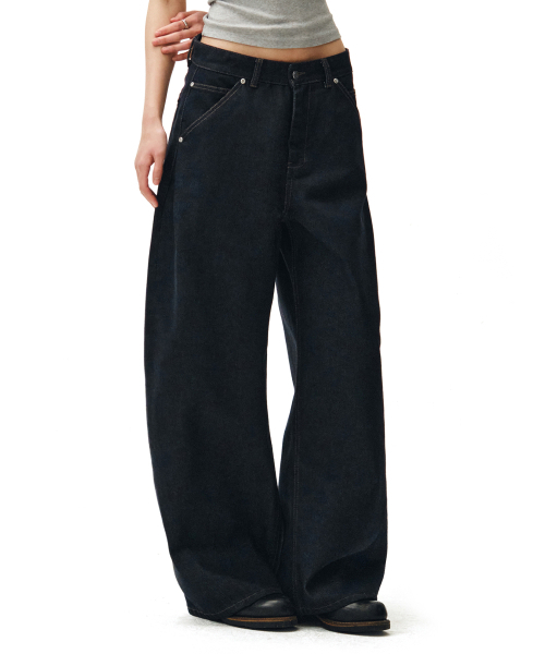 DECET WOMEN(デケット ウーマン)の「Cinchback Barrel Wide Leg Jeans DCWPT022CPINDIGO(デニムパンツ・レディース・その他・X-SMALL/SMALL/MEDIUM/LARGE)」の13枚目の写真