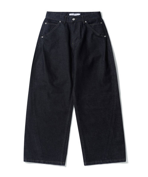 DECET WOMEN(デケット ウーマン)の「Cinchback Barrel Wide Leg Jeans DCWPT022CPINDIGO(デニムパンツ・レディース・その他・X-SMALL/SMALL/MEDIUM/LARGE)」の15枚目の写真