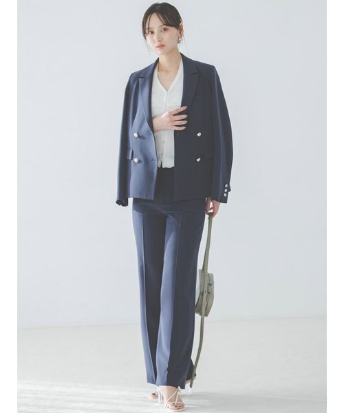 SNIDEL（スナイデル）の「Sustainableダブルブレストジャケット（テーラードジャケット・レディース・アイボリー/グレー/ネイビー・0/1）」の8枚目の写真