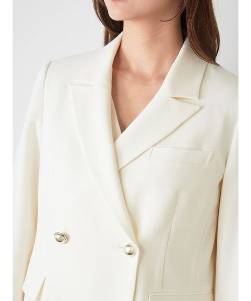SNIDEL（スナイデル）の「Sustainableダブルブレストジャケット（テーラードジャケット・レディース・アイボリー/グレー/ネイビー・0/1）」の12枚目の写真