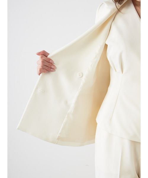 SNIDEL（スナイデル）の「Sustainableダブルブレストジャケット（テーラードジャケット・レディース・アイボリー/グレー/ネイビー・0/1）」の19枚目の写真