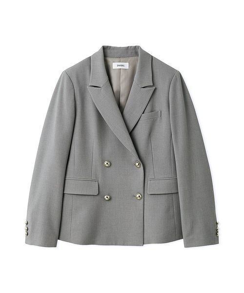 SNIDEL(スナイデル)の「Sustainableダブルブレストジャケット(テーラードジャケット・レディース・アイボリー/グレー/ネイビー・0/1)」の3枚目の写真