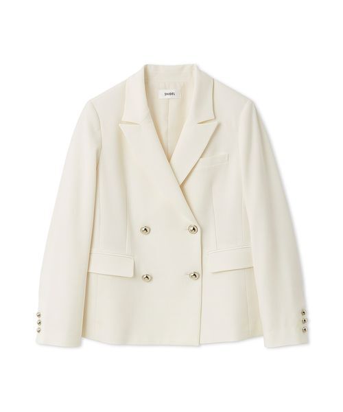 SNIDEL(スナイデル)の「Sustainableダブルブレストジャケット(テーラードジャケット・レディース・アイボリー/グレー/ネイビー・0/1)」の22枚目の写真