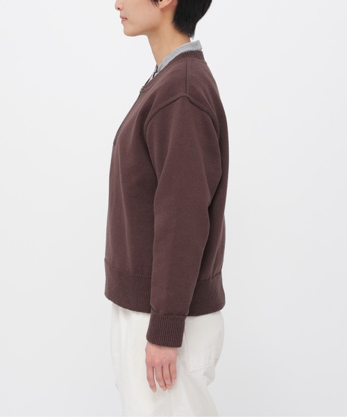 MHL.（エムエイチエル）の「DENSE ECO PLATED COTTON KNITWEAR（ニット/セーター・レディース・ネイビー系1/ブラウン系その他2・2）」の4枚目の写真