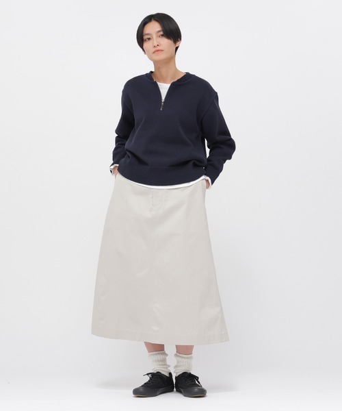 MHL.（エムエイチエル）の「DENSE ECO PLATED COTTON KNITWEAR（ニット/セーター・レディース・ネイビー系1/ブラウン系その他2・2）」の7枚目の写真