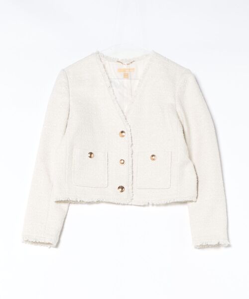 【タグ付き新品】MICHAEL KORS ツイード　カラーレス　ジャケット MICHAEL KORS（マイケルコース）｜ノーカラージャケット一覧 - WEAR