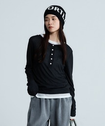 JEANASIS | 3カラーレイヤードヘンリー2ピース/666098(Tシャツ/カットソー)