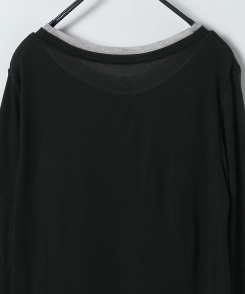 JEANASIS（ジーナシス）の「3カラーレイヤードヘンリー2ピース/666098（Tシャツ/カットソー・レディース・イエロー系その他/ブラック系その他/グレー系その他・FREE）」の15枚目の写真