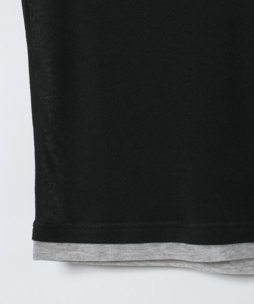 JEANASIS（ジーナシス）の「3カラーレイヤードヘンリー2ピース/666098（Tシャツ/カットソー・レディース・イエロー系その他/ブラック系その他/グレー系その他・FREE）」の16枚目の写真