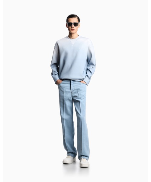 EMPORIO ARMANI(エンポリオアルマーニ)の「【エンポリオ アルマーニ】ASV オーバーサイズスウェットシャツ ジャージー グラデーション(スウェット・メンズ・アクア・SMALL/MEDIUM/LARGE/X-LARGE/XX-LARGE)」の5枚目の写真