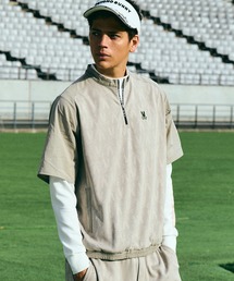 Psycho Bunny（サイコバニー）の「[GOLF]異素材切替シルエットバニージャガード ハーフジップTシャツ（Tシャツ/カットソー）」