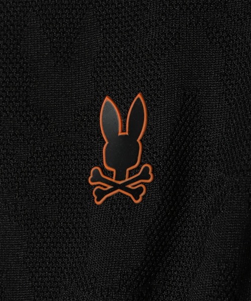 Psycho Bunny（サイコバニー）の「[GOLF]異素材切替シルエットバニージャガード ハーフジップTシャツ（Tシャツ/カットソー・メンズ・ブラック/グレイッシュベージュ・XX-LARGE/X-LARGE/LARGE/MEDIUM/SMALL）」の8枚目の写真