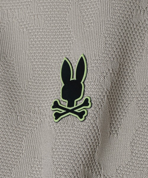Psycho Bunny（サイコバニー）の「[GOLF]異素材切替シルエットバニージャガード ハーフジップTシャツ（Tシャツ/カットソー・メンズ・ブラック/グレイッシュベージュ・XX-LARGE/X-LARGE/LARGE/MEDIUM/SMALL）」の19枚目の写真